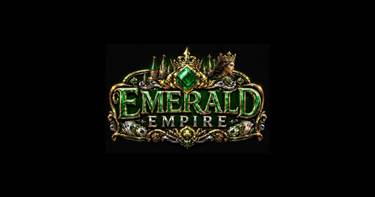 Main banner showing Emerald Empire Casino on mobile and desktop screens